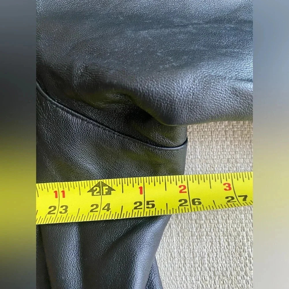 Vintage Leather Jacket Men’s XL R&R Casuals 100% Leather Black Zip - Picture 7 of 7